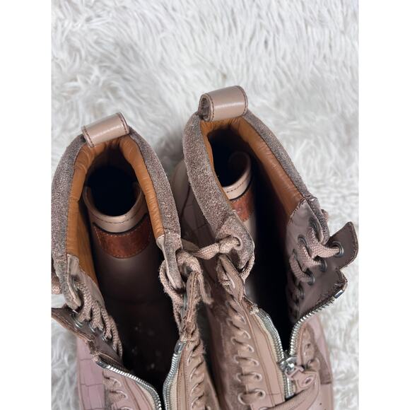 Bally Shoes Mens Size 9.5 Taupe Hekem Hightop Zip Croc Embossed HEKEM-ST-WS/008 - Picture 15 of 16